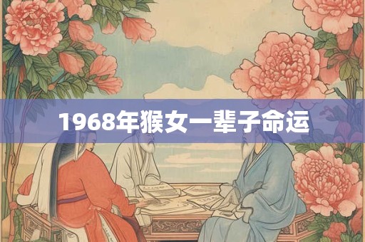 1968年猴女一辈子命运
