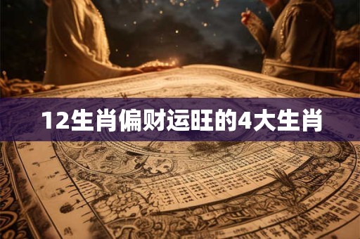 12生肖偏财运旺的4大生肖