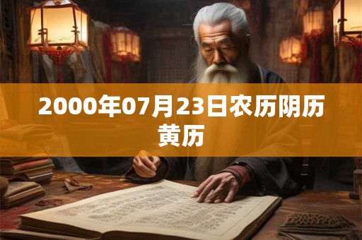 2000年07月23日农历阴历黄历