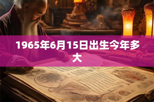 1965年6月15日出生今年多大