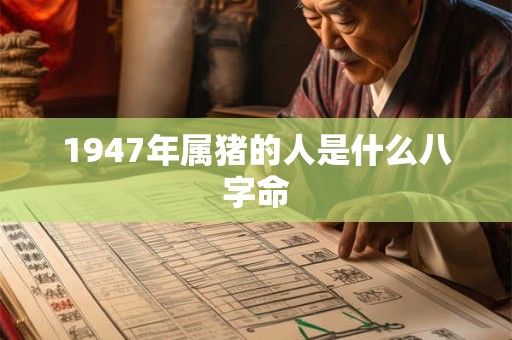 1947年属猪的人是什么八字命