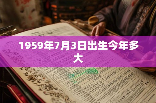 1959年7月3日出生今年多大