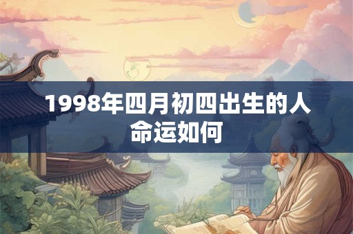 1998年四月初四出生的人命运如何