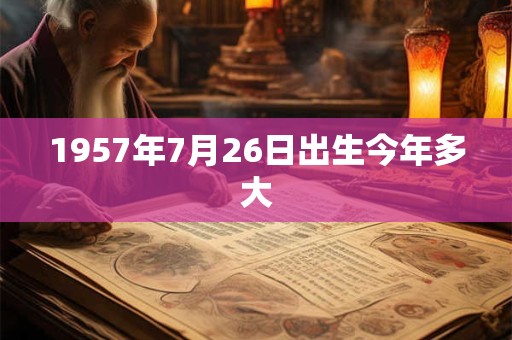 1957年7月26日出生今年多大