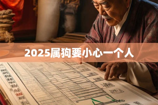 2025属狗要小心一个人