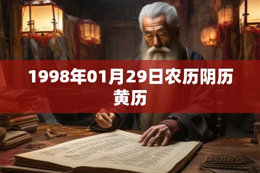 1998年01月29日农历阴历黄历