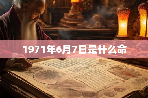 1971年6月7日是什么命