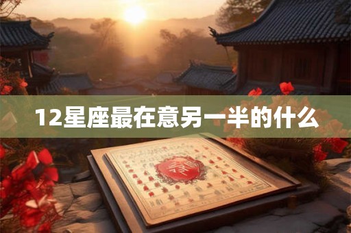 12星座最在意另一半的什么