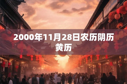 2000年11月28日农历阴历黄历