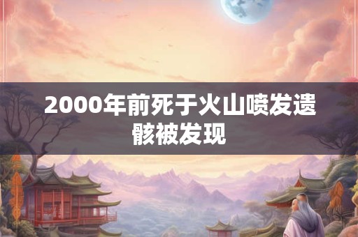 2000年前死于火山喷发遗骸被发现