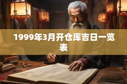 1999年3月开仓库吉日一览表