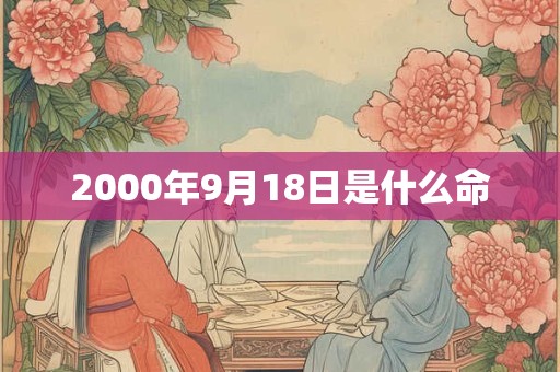 2000年9月18日是什么命
