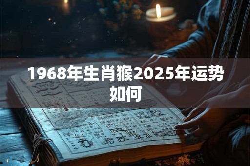 1968年生肖猴2025年运势如何