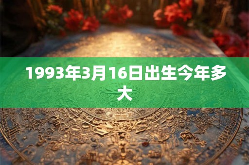 1993年3月16日出生今年多大