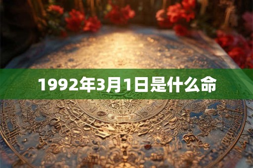 1992年3月1日是什么命 1992年3月1日是什么命