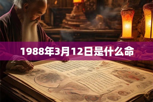 1988年3月12日是什么命