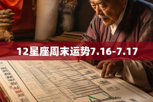 12星座周末运势7.16-7.17