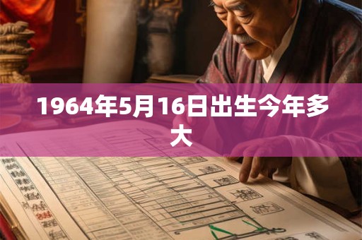 1964年5月16日出生今年多大