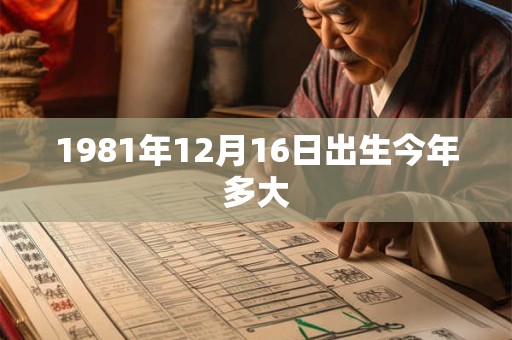 1981年12月16日出生今年多大