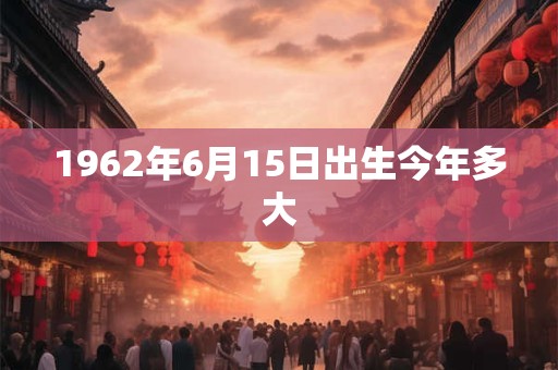 1962年6月15日出生今年多大
