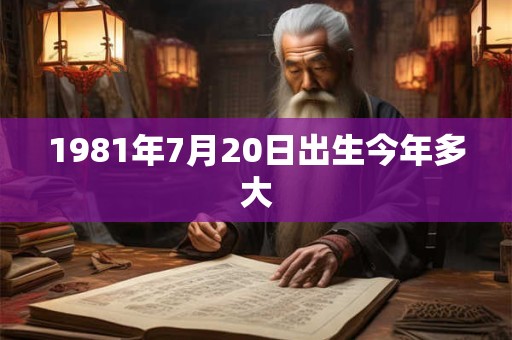 1981年7月20日出生今年多大