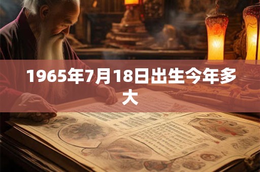 1965年7月18日出生今年多大
