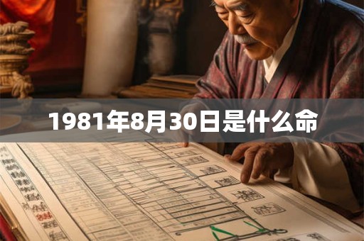1981年8月30日是什么命