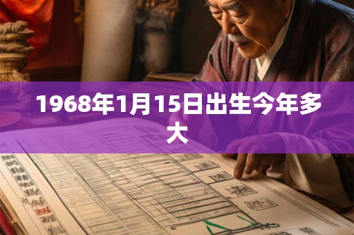 1968年1月15日出生今年多大