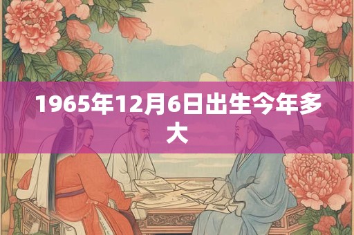 1965年12月6日出生今年多大