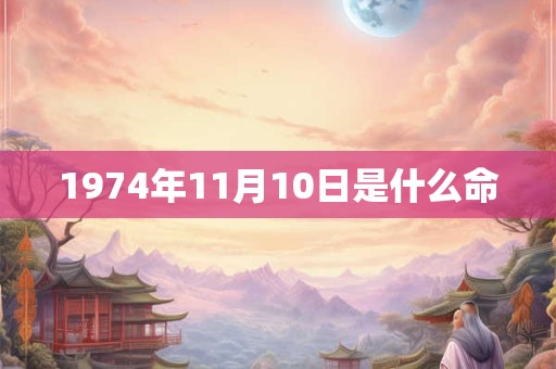 1974年11月10日是什么命