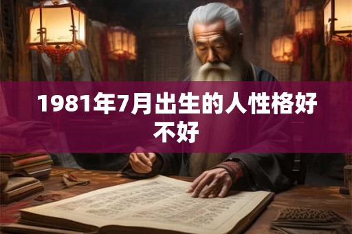 1981年7月出生的人性格好不好