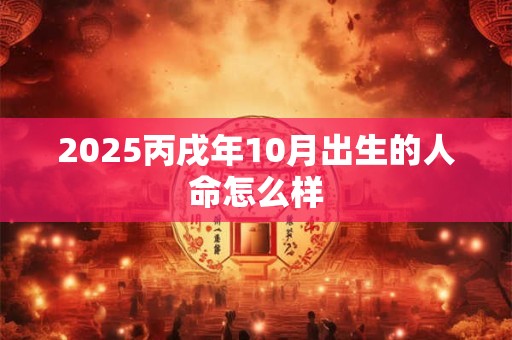 2026丙戌年10月出生的人命怎么样