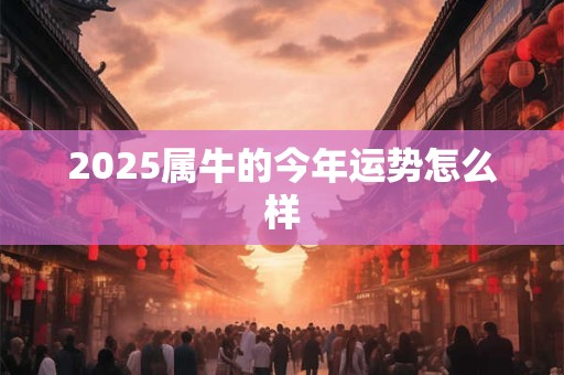 2025属牛的今年运势怎么样