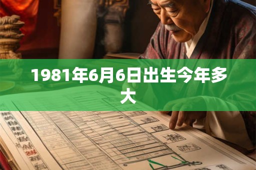 1981年6月6日出生今年多大