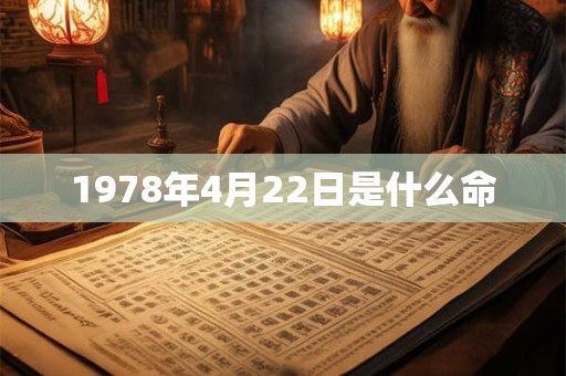 1978年4月22日是什么命