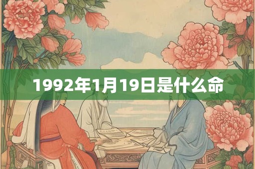 1992年1月19日是什么命