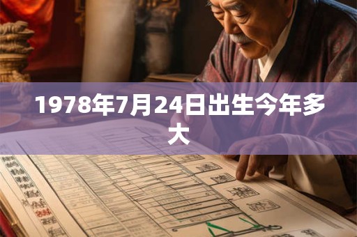 1978年7月24日出生今年多大
