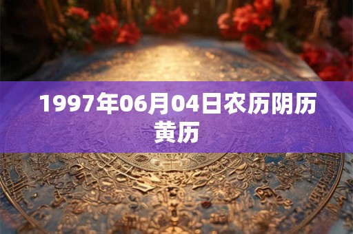 1997年06月04日农历阴历黄历