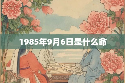 1985年9月6日是什么命