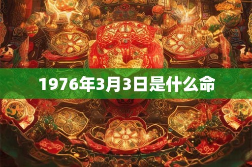 1976年3月3日是什么命