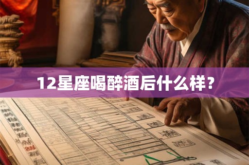 12星座喝醉酒后什么样？