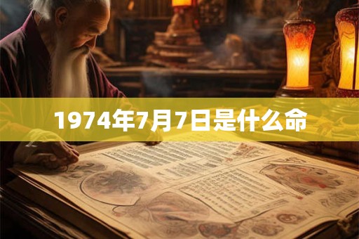 1974年7月7日是什么命