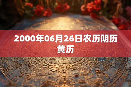 2000年06月26日农历阴历黄历
