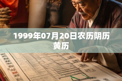 1999年07月20日农历阴历黄历