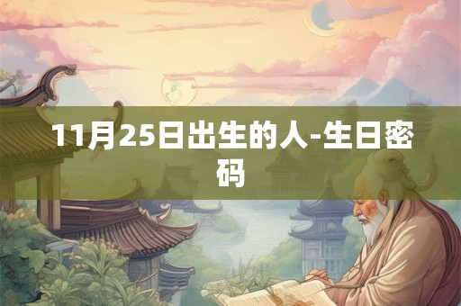 11月25日出生的人-生日密码
