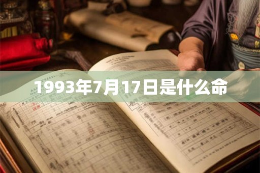 1993年7月17日是什么命