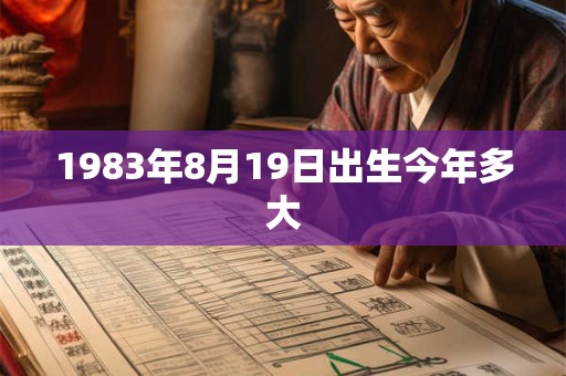 1983年8月19日出生今年多大