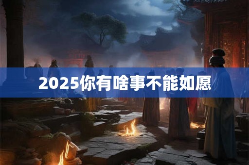2025你有啥事不能如愿