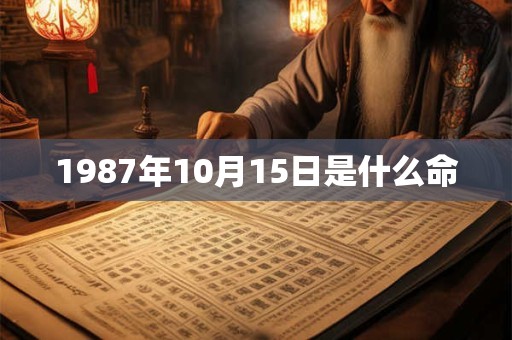 1987年10月15日是什么命 1987年10月15日是什么命
