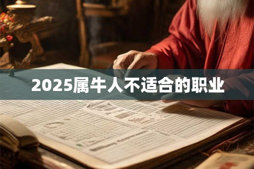 2025属牛人不适合的职业